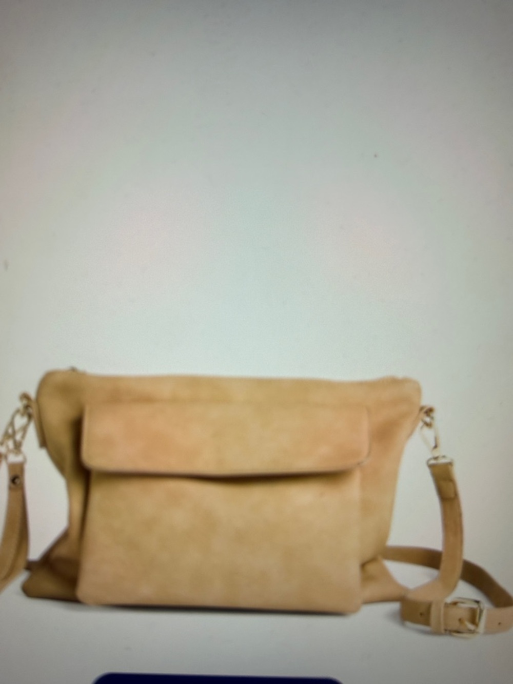 Shirleah Jesse Classic Beige Crossbody Bag with Front Zip Pocket